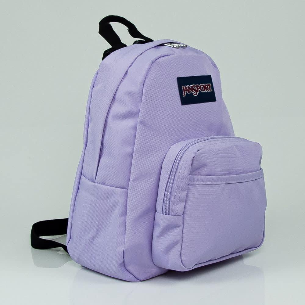 imageJanSport Half Pint Mini Backpack 102 L  Durable Mini Bag Purse with Adjustable Shoulder Straps Single Main Compartment Zippered Stash Pocket BlackPastel Lilac