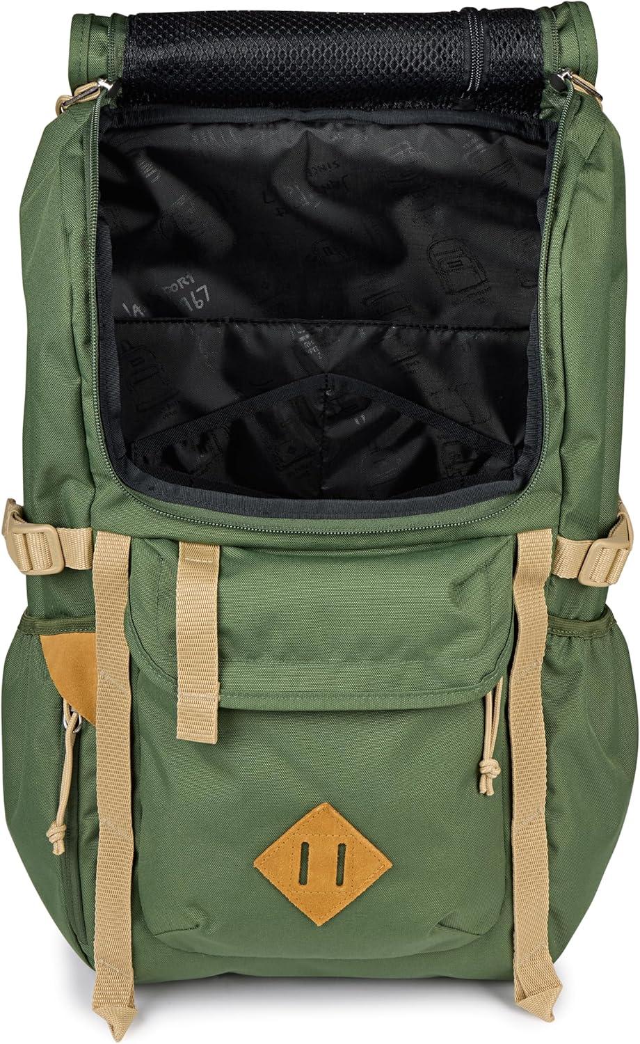 imageJanSport Hatchet Backpack  15inch Padded Laptop Compartment Dual Water Bottle Pockets Side Compression Straps Cargo GreenCargo Green