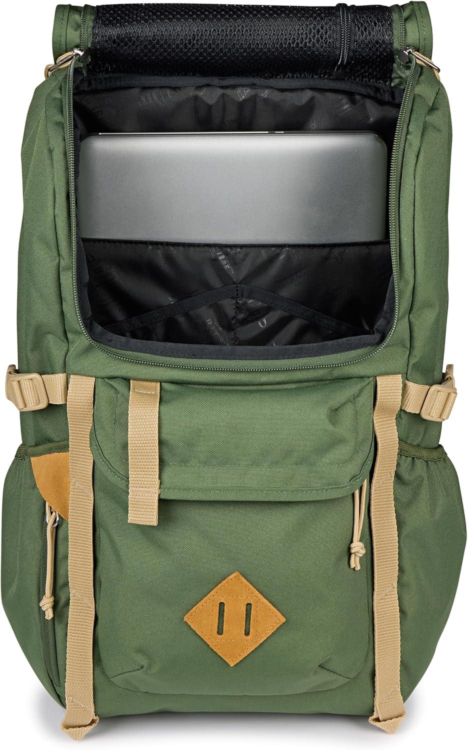 imageJanSport Hatchet Backpack  15inch Padded Laptop Compartment Dual Water Bottle Pockets Side Compression Straps Cargo GreenCargo Green