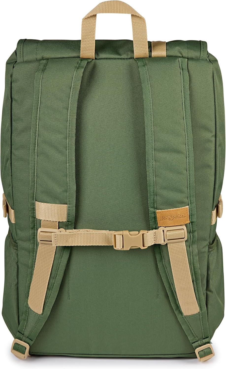 imageJanSport Hatchet Backpack  15inch Padded Laptop Compartment Dual Water Bottle Pockets Side Compression Straps Cargo GreenCargo Green