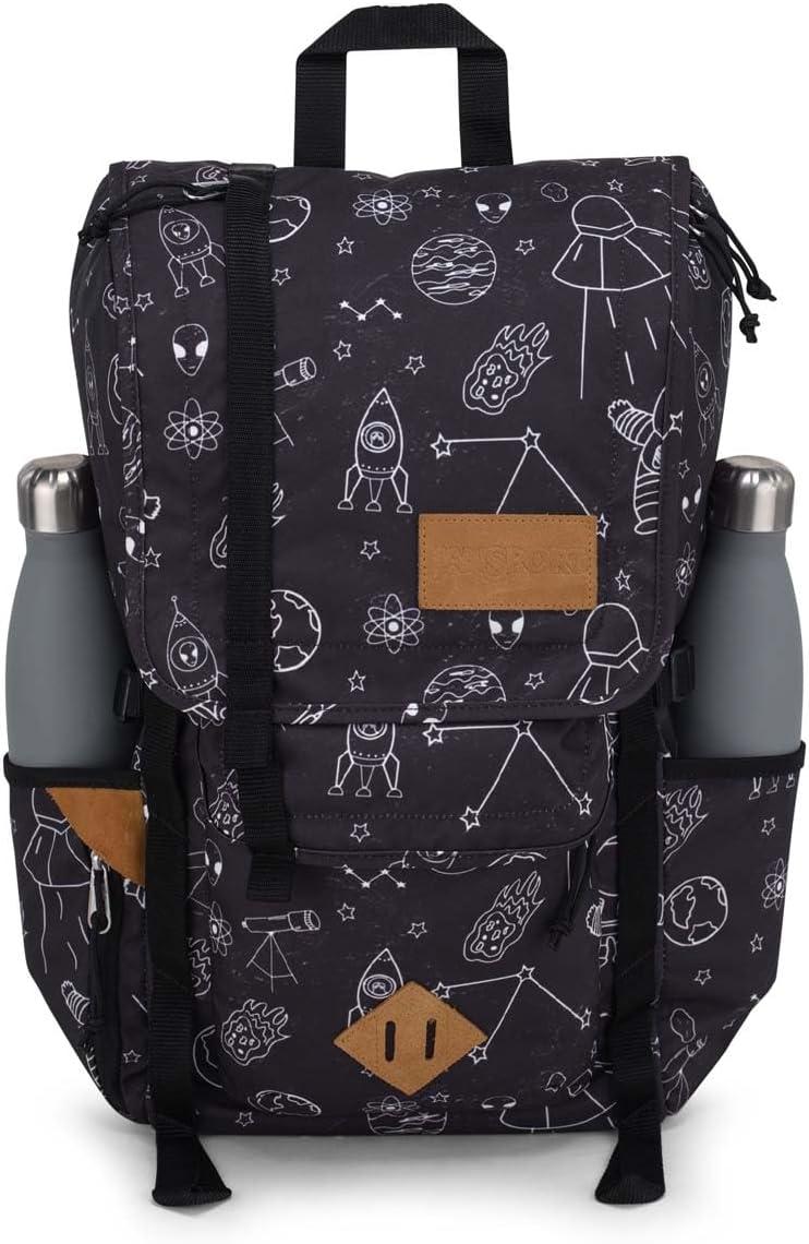 imageJanSport Hatchet Backpack  15inch Padded Laptop Compartment Dual Water Bottle Pockets Side Compression Straps Cargo GreenCosmic City