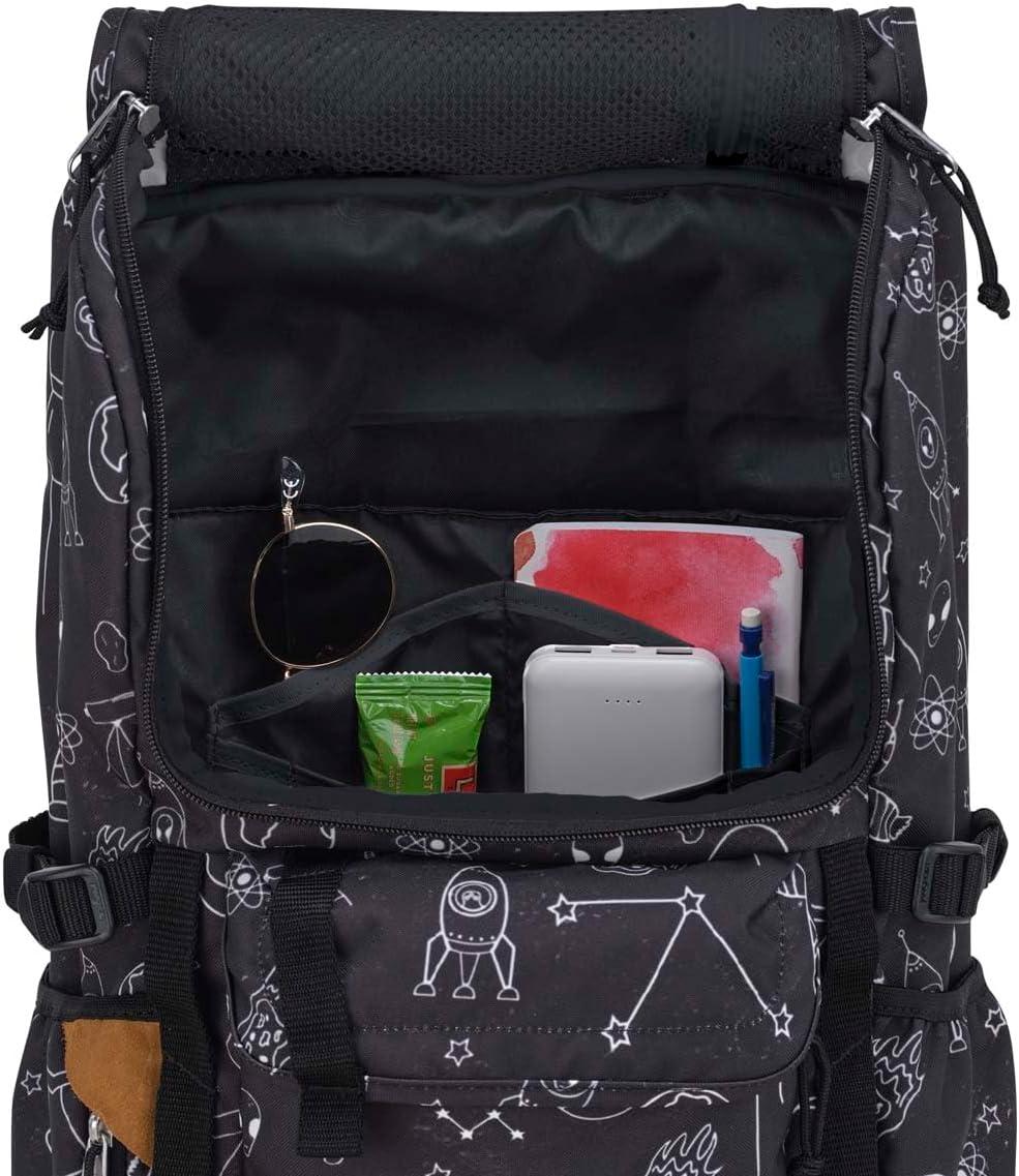 imageJanSport Hatchet Backpack  15inch Padded Laptop Compartment Dual Water Bottle Pockets Side Compression Straps Cargo GreenCosmic City