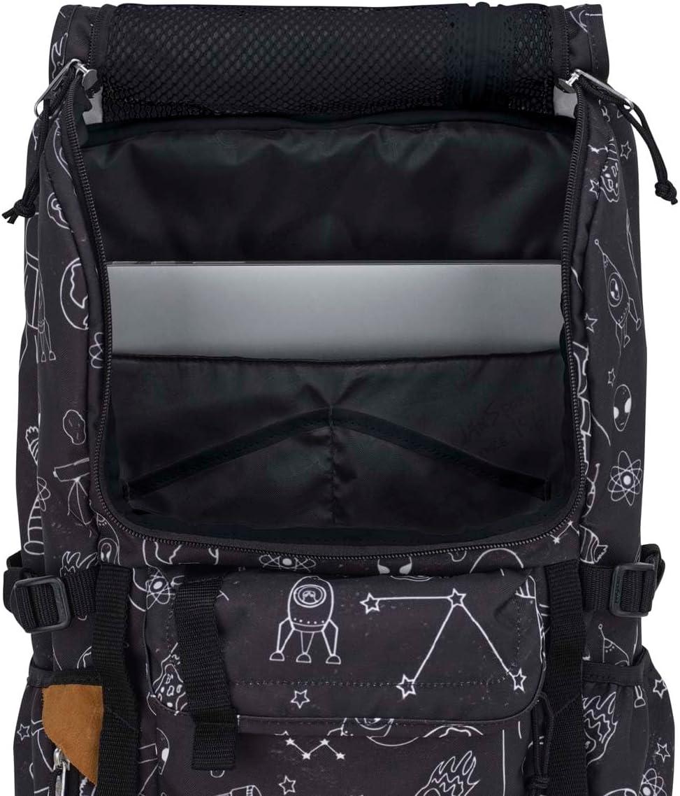 imageJanSport Hatchet Backpack  15inch Padded Laptop Compartment Dual Water Bottle Pockets Side Compression Straps Cargo GreenCosmic City