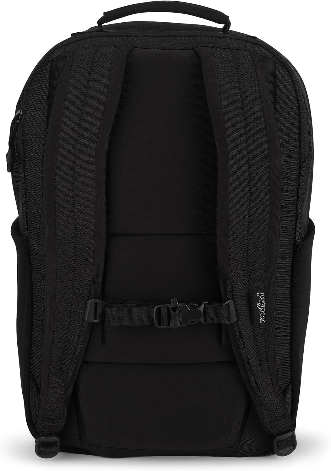 imageJanSport Landings Pack  Large Backpack with Soft Back Panel Dual Water Bottle Pockets 15Inch Padded Laptop Compartment BlackBlack