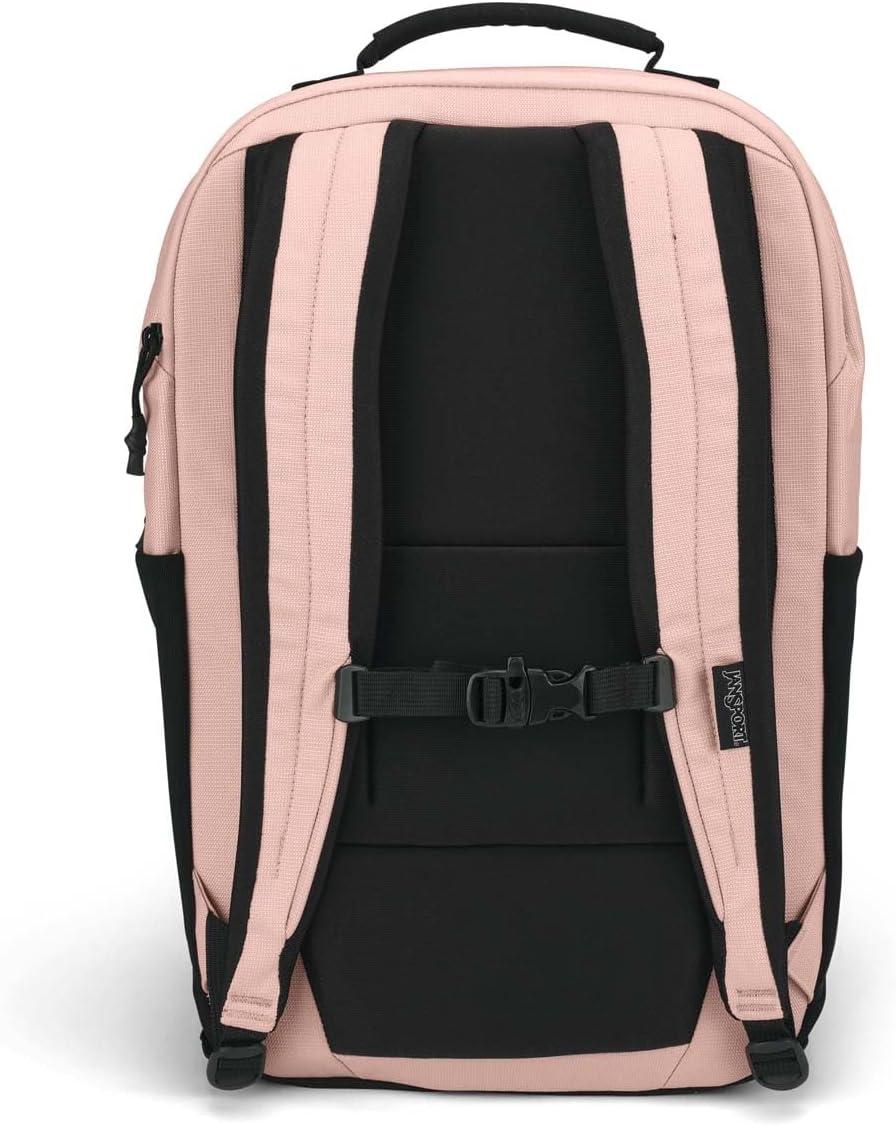 imageJanSport Landings Pack  Large Backpack with Soft Back Panel Dual Water Bottle Pockets 15Inch Padded Laptop Compartment BlackMisty Rose