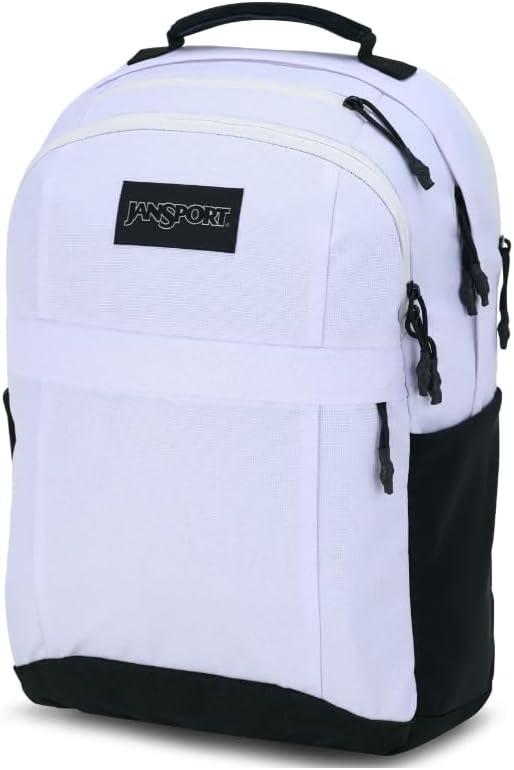 imageJanSport Landings Pack  Large Backpack with Soft Back Panel Dual Water Bottle Pockets 15Inch Padded Laptop Compartment BlackWhite