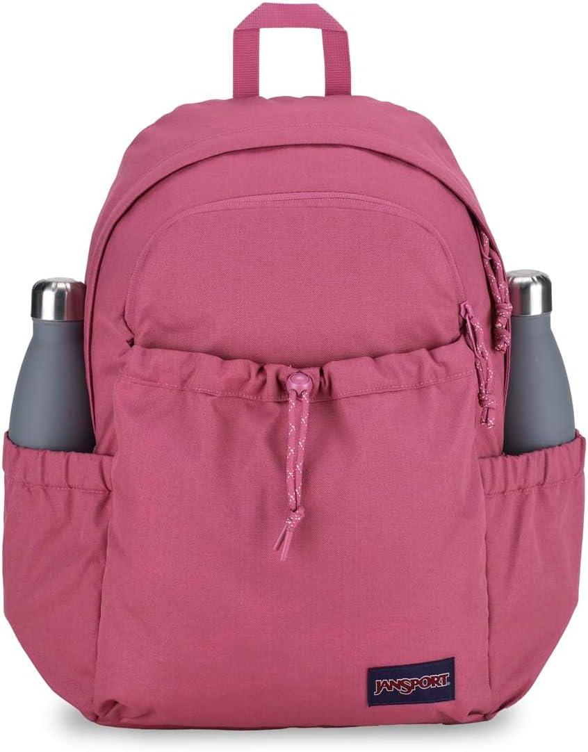 imageJanSport Lounge Pack Large Main Compartment Dual Water Bottle Pockets Front Drawcord Pocket Padded Laptop Sleeve Oyster MushroomMauve Haze