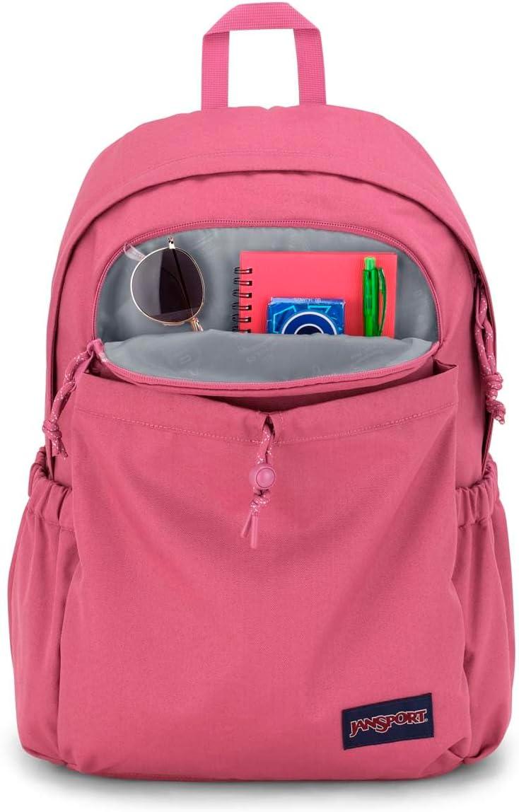 imageJanSport Lounge Pack Large Main Compartment Dual Water Bottle Pockets Front Drawcord Pocket Padded Laptop Sleeve Oyster MushroomMauve Haze