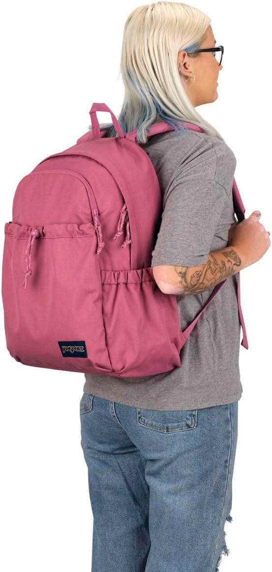 imageJanSport Lounge Pack Large Main Compartment Dual Water Bottle Pockets Front Drawcord Pocket Padded Laptop Sleeve Oyster MushroomMauve Haze