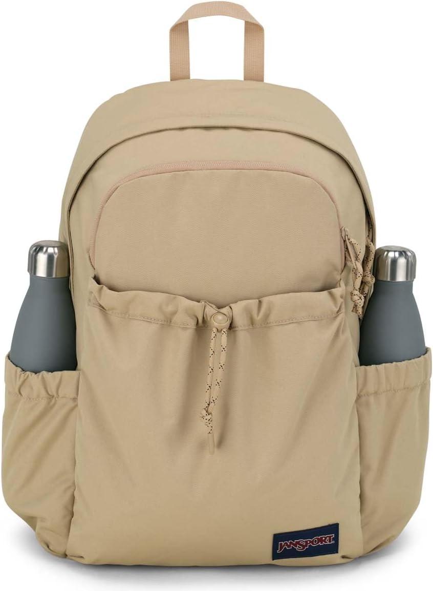 imageJanSport Lounge Pack Large Main Compartment Dual Water Bottle Pockets Front Drawcord Pocket Padded Laptop Sleeve Oyster MushroomTravertine