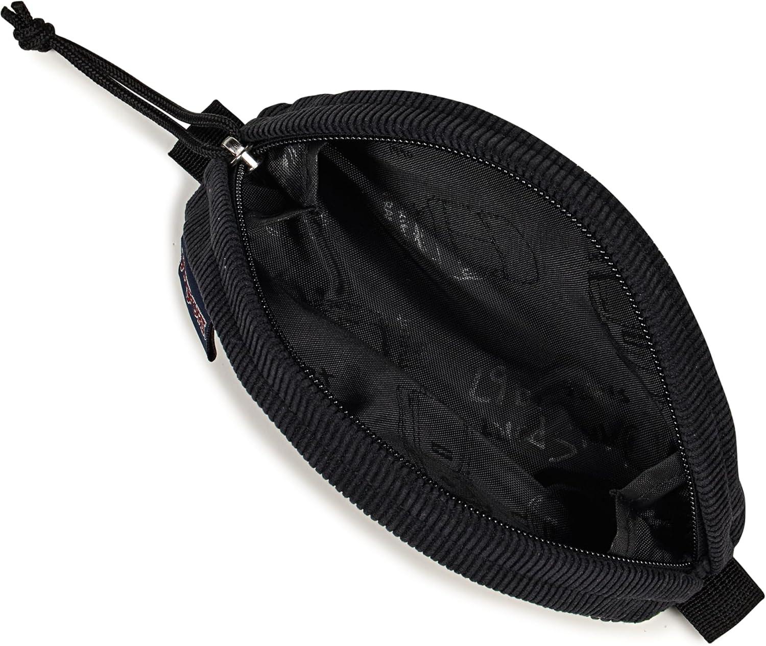 imageJanSport Luna Blue Compact Minimalist Semicircular PouchBlack Corduroy