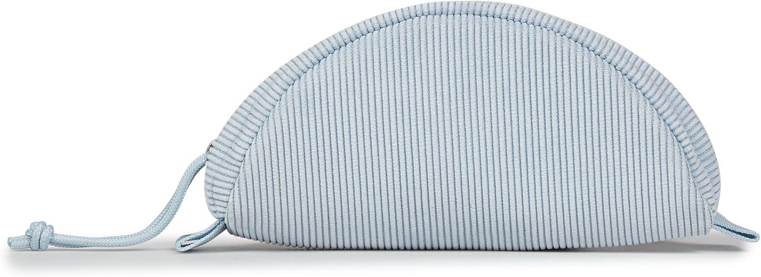 imageJanSport Luna Blue Compact Minimalist Semicircular PouchBlue Dusk Corduroy