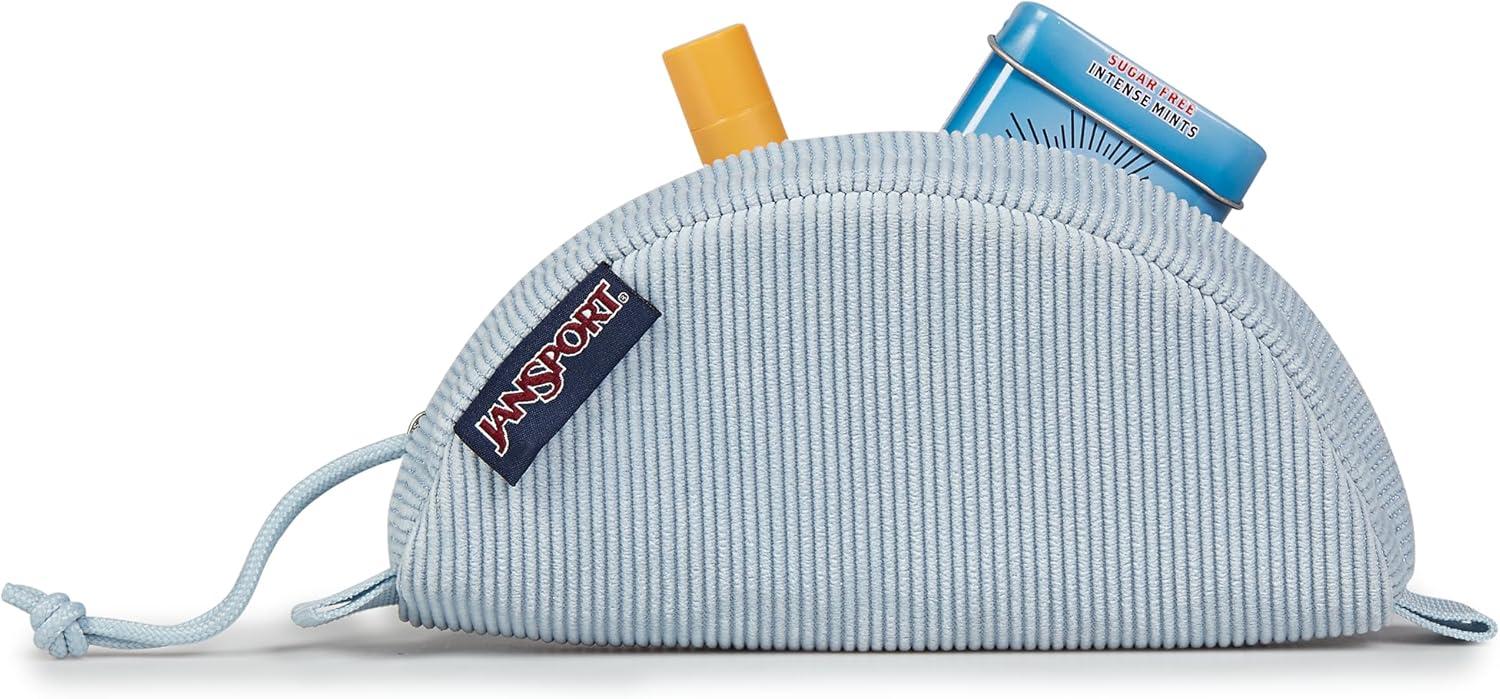 imageJanSport Luna Blue Compact Minimalist Semicircular PouchBlue Dusk Corduroy