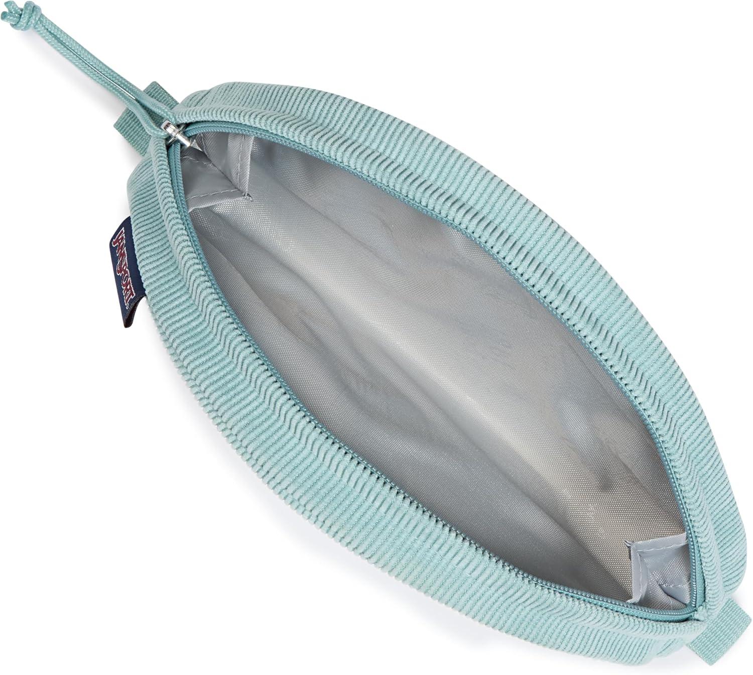 imageJanSport Luna Blue Compact Minimalist Semicircular PouchFaded Sage Corduroy