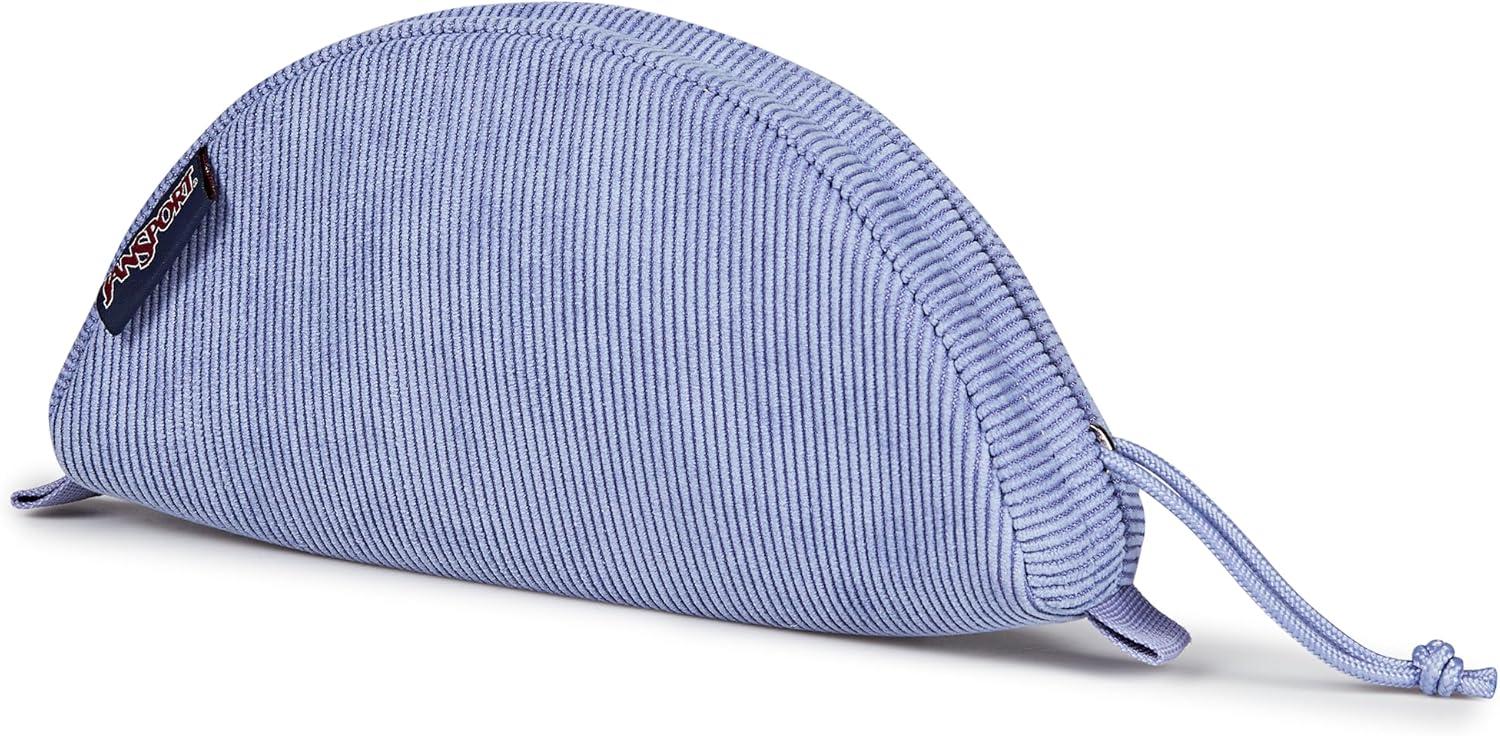 imageJanSport Luna Blue Compact Minimalist Semicircular PouchLavender Ash Corduroy