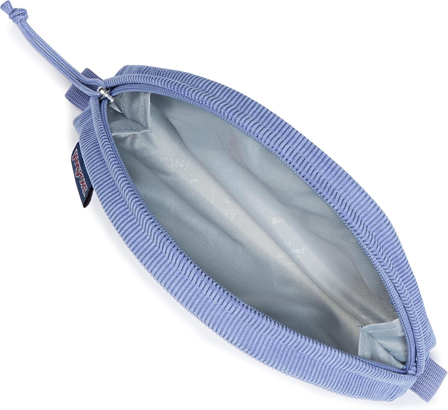 imageJanSport Luna Blue Compact Minimalist Semicircular PouchLavender Ash Corduroy