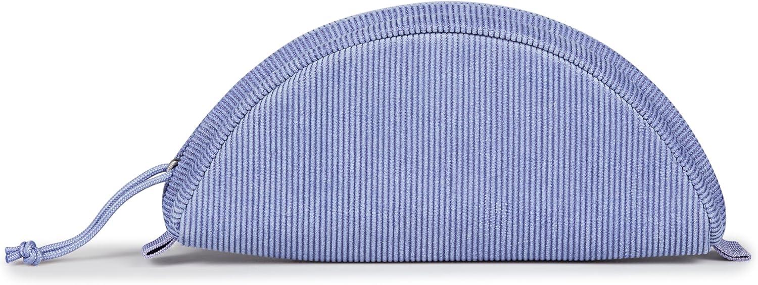 imageJanSport Luna Blue Compact Minimalist Semicircular PouchLavender Ash Corduroy