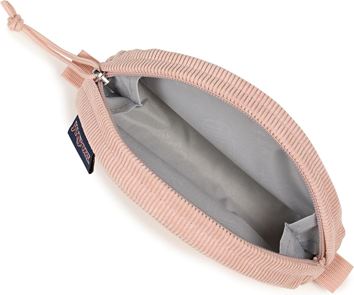 imageJanSport Luna Blue Compact Minimalist Semicircular PouchMisty Rose Corduroy