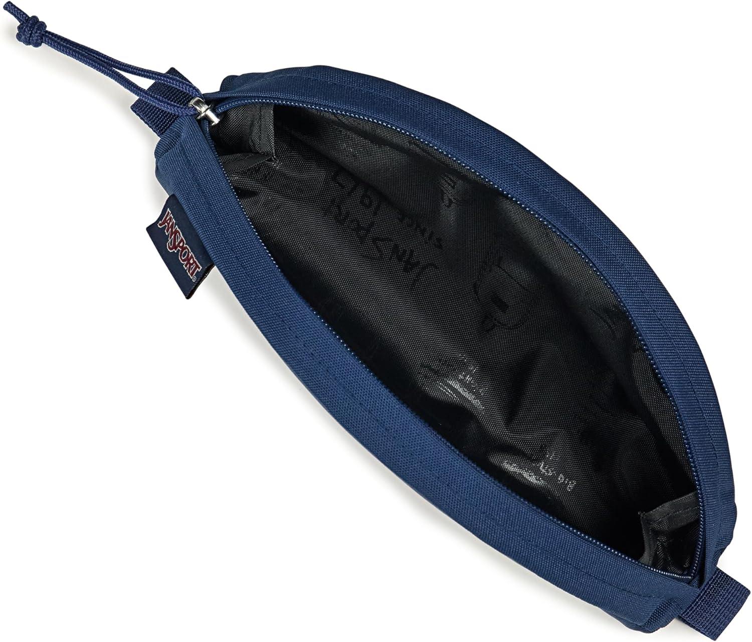 imageJanSport Luna Blue Compact Minimalist Semicircular PouchMushroom Embroidery