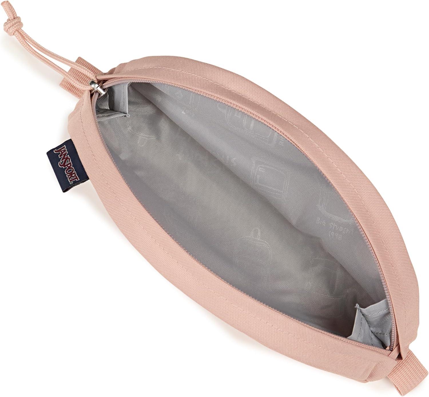 imageJanSport Luna Blue Compact Minimalist Semicircular PouchStrawberry Embroidery