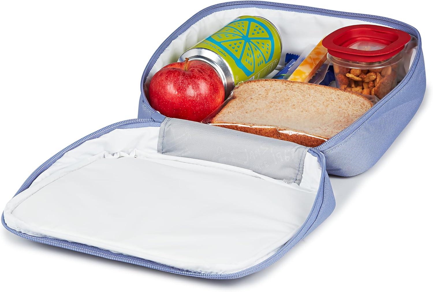 imageJanSport Lunch Break Insulated Cooler Bag  Leakproof Picnic Tote Blue DuskLavender Ash