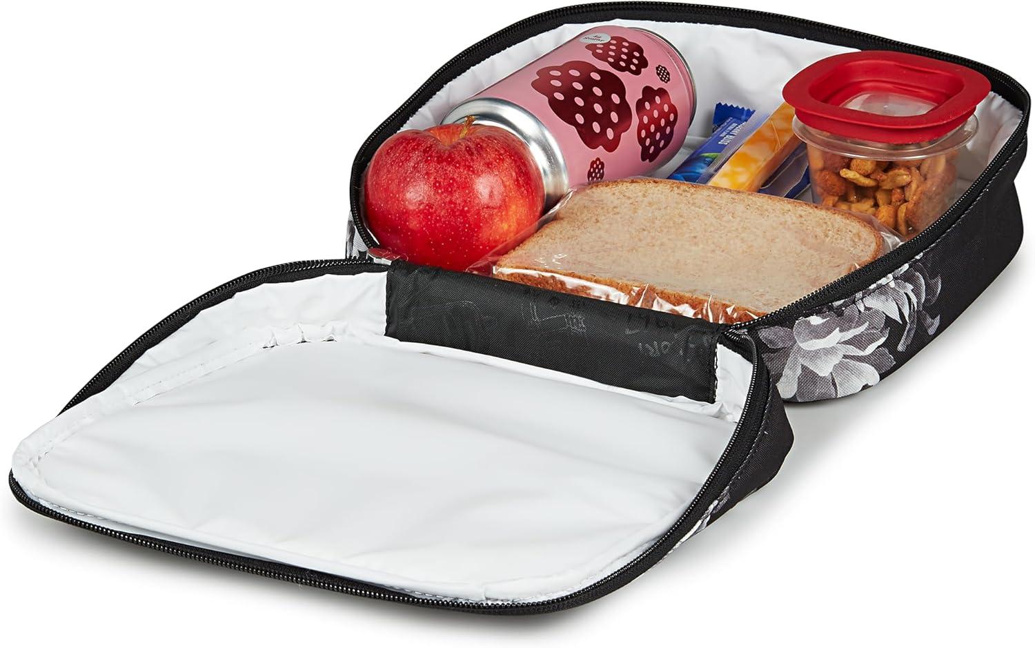 imageJanSport Lunch Break Insulated Cooler Bag  Leakproof Picnic Tote Blue DuskMagnolia Mirage