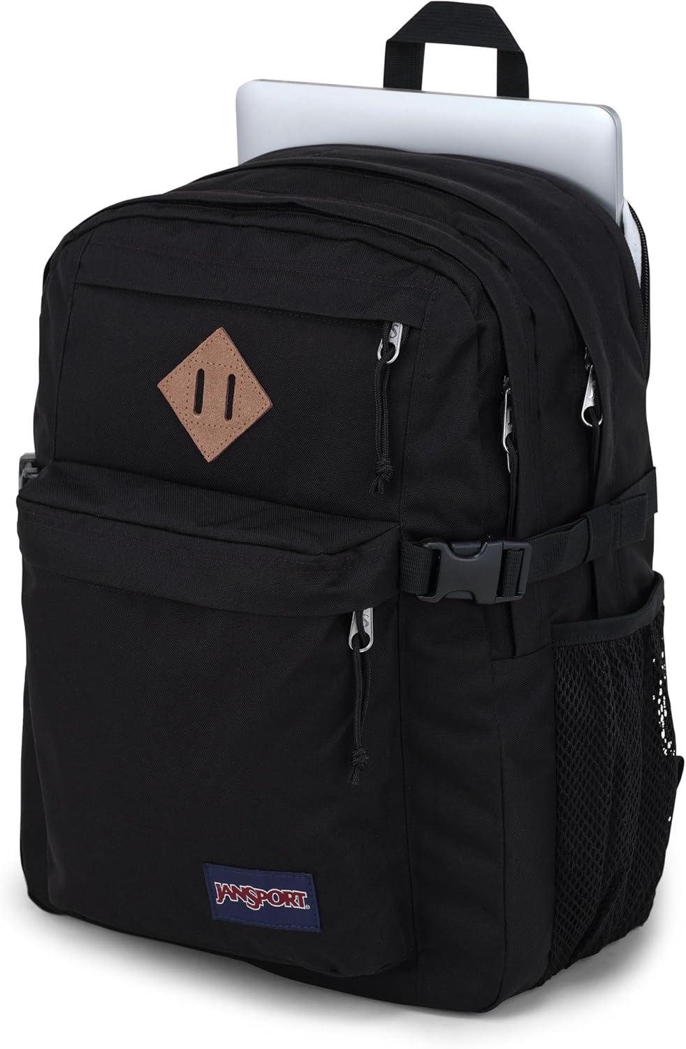 imageJanSport Main Campus Backpack  Travel or Work backpack w 15Inch Laptop Sleeve and Dual Water Bottle Pockets Graphite GreyBlack