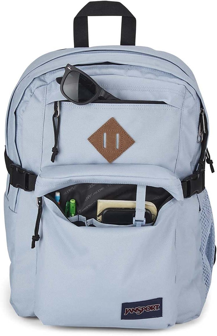 imageJanSport Main Campus Backpack  Travel or Work backpack w 15Inch Laptop Sleeve and Dual Water Bottle Pockets Graphite GreyBlue Dusk