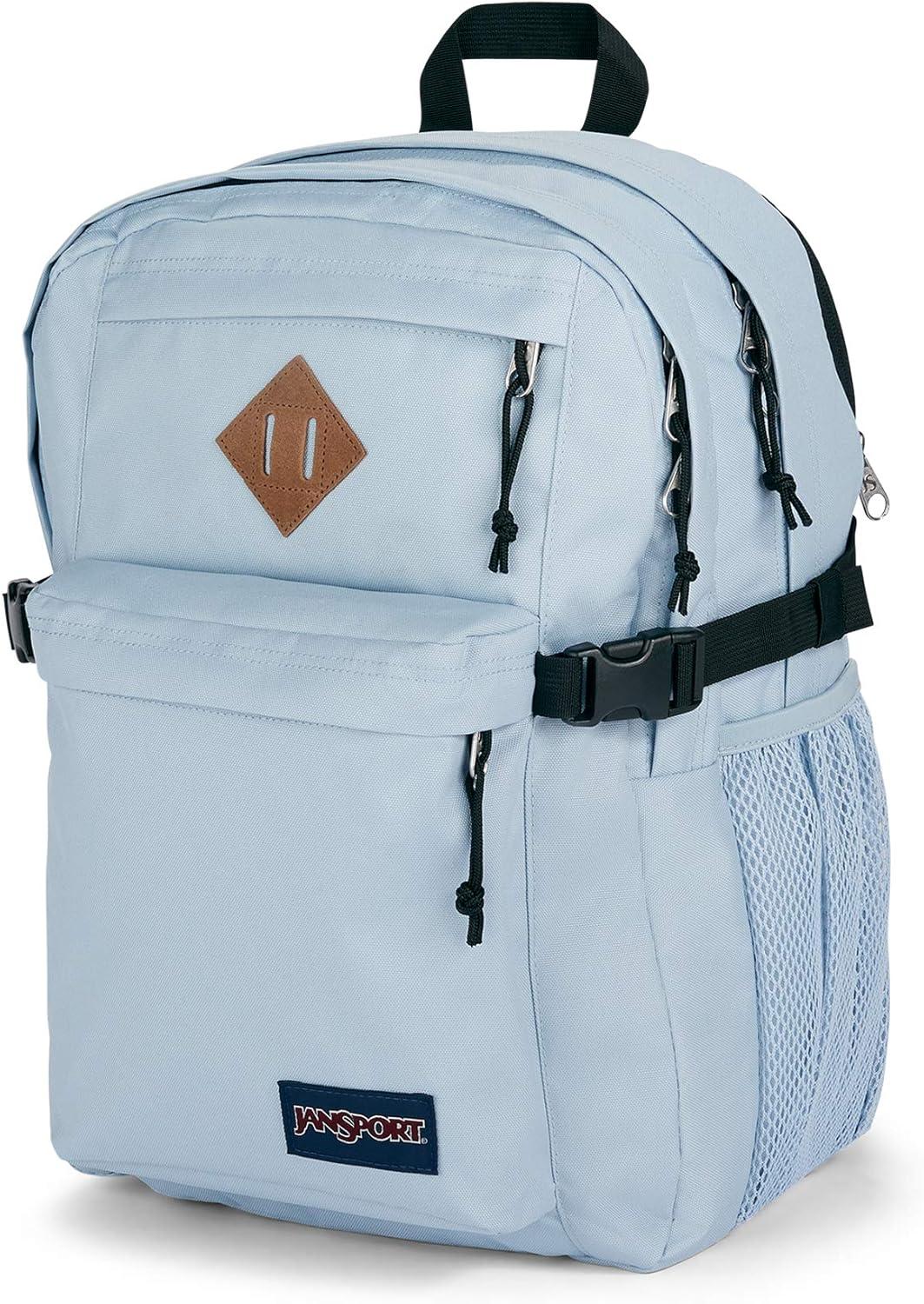 imageJanSport Main Campus Backpack  Travel or Work backpack w 15Inch Laptop Sleeve and Dual Water Bottle Pockets Graphite GreyBlue Dusk