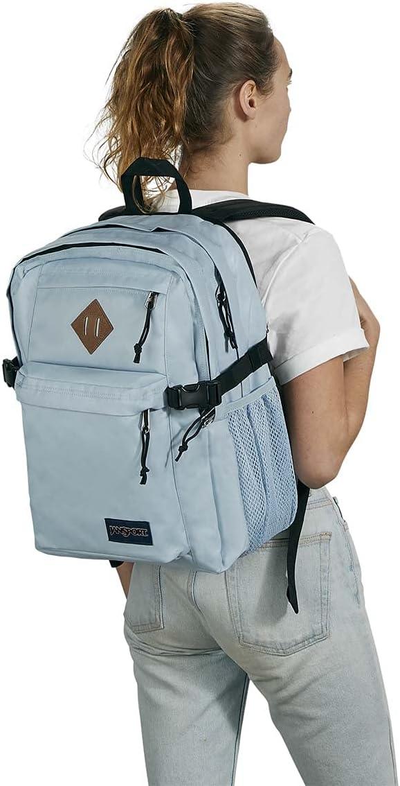 imageJanSport Main Campus Backpack  Travel or Work backpack w 15Inch Laptop Sleeve and Dual Water Bottle Pockets Graphite GreyBlue Dusk