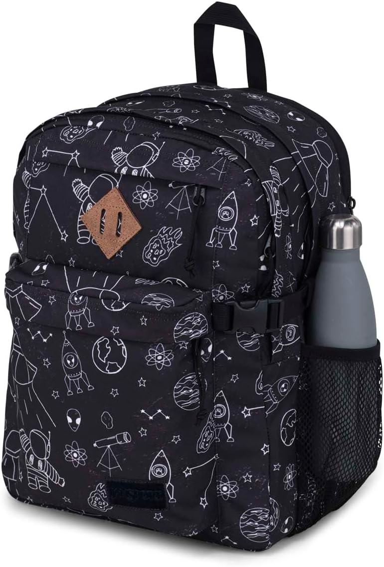imageJanSport Main Campus Backpack  Travel or Work backpack w 15Inch Laptop Sleeve and Dual Water Bottle Pockets Graphite GreyCosmic City