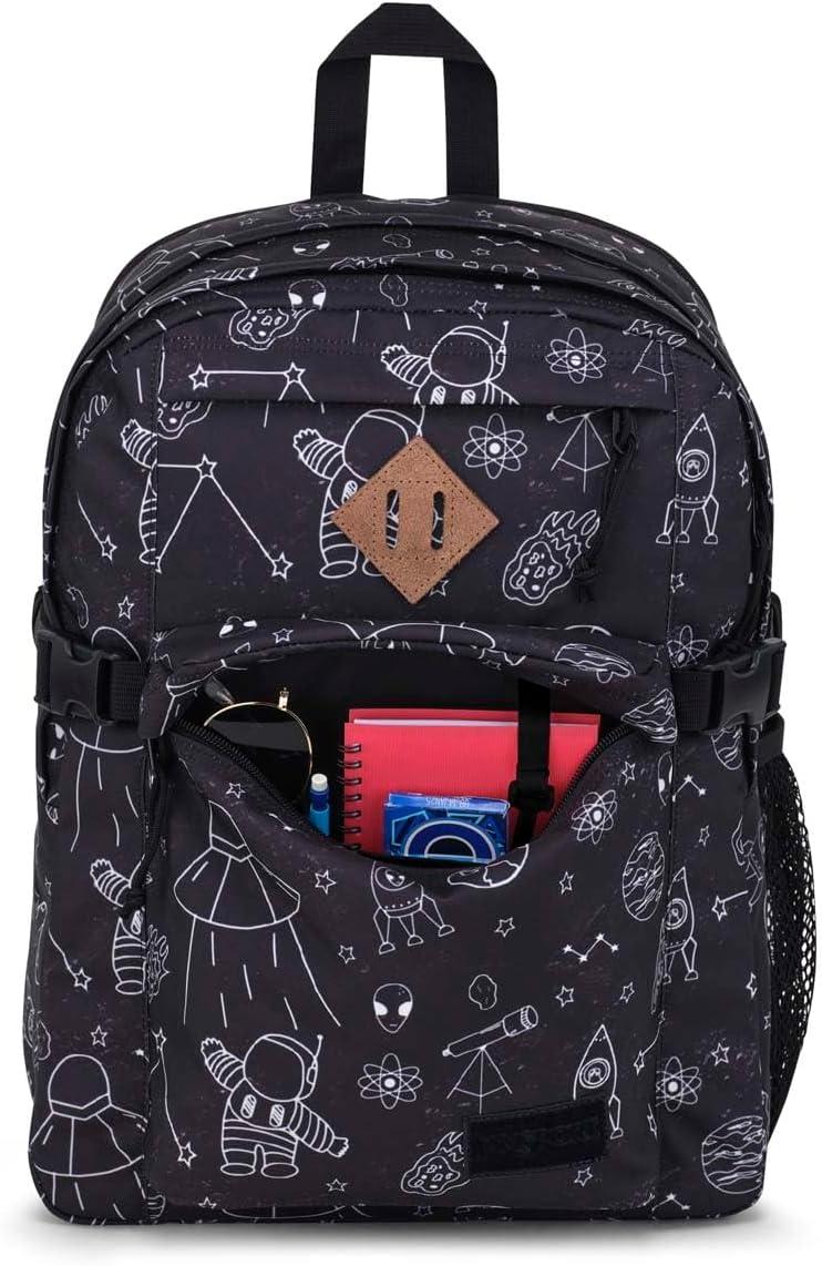 imageJanSport Main Campus Backpack  Travel or Work backpack w 15Inch Laptop Sleeve and Dual Water Bottle Pockets Graphite GreyCosmic City