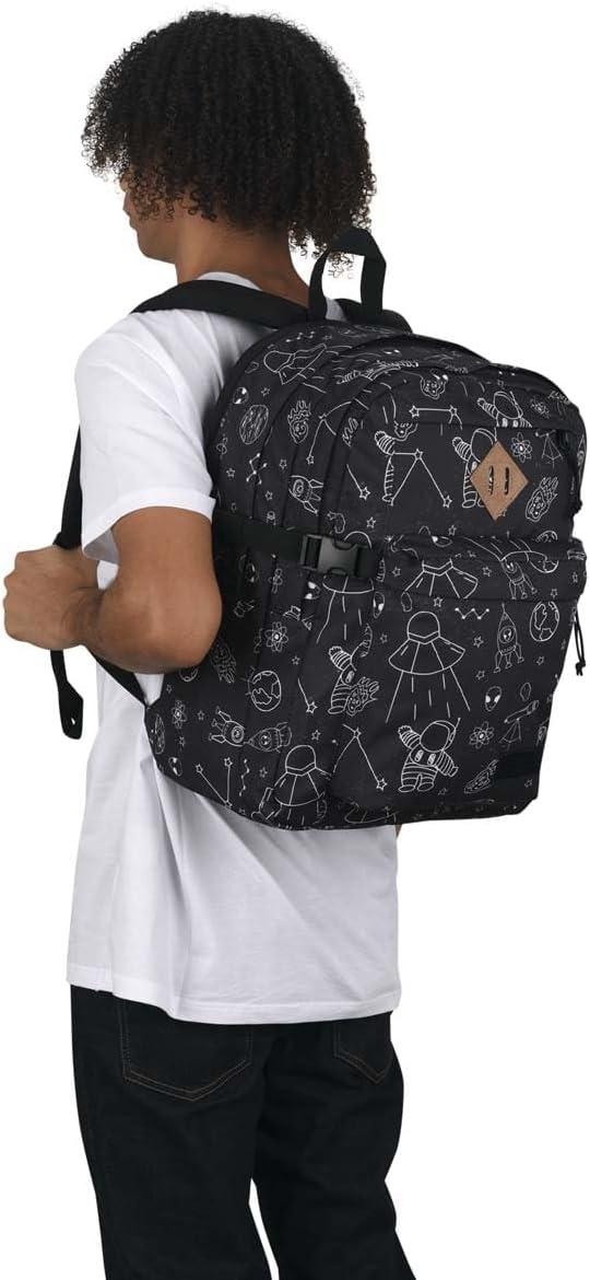imageJanSport Main Campus Backpack  Travel or Work backpack w 15Inch Laptop Sleeve and Dual Water Bottle Pockets Graphite GreyCosmic City
