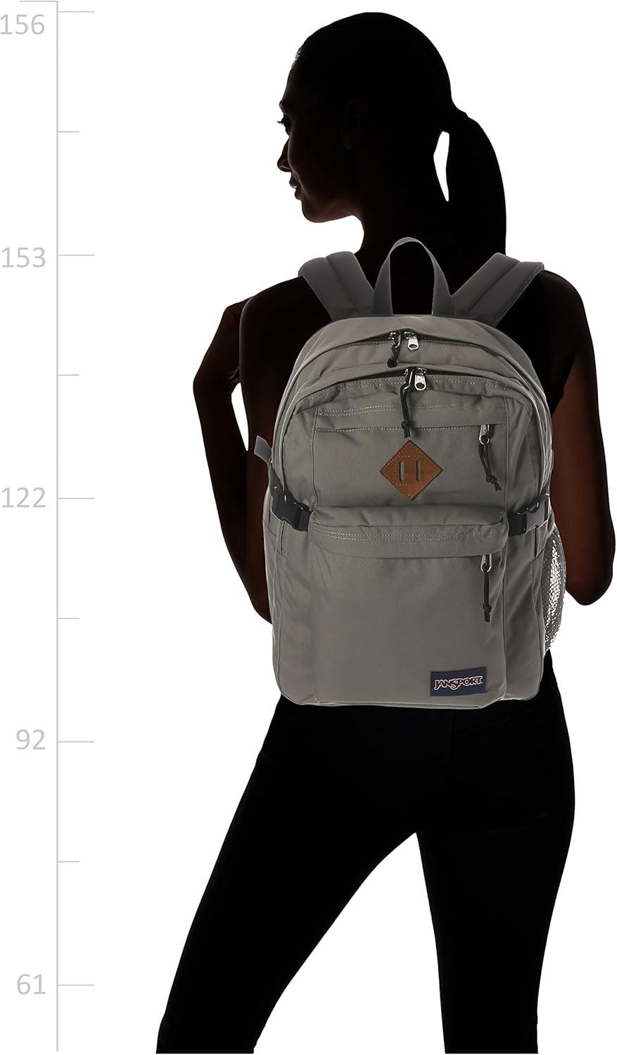 imageJanSport Main Campus Backpack  Travel or Work backpack w 15Inch Laptop Sleeve and Dual Water Bottle Pockets Graphite GreyGraphite Grey