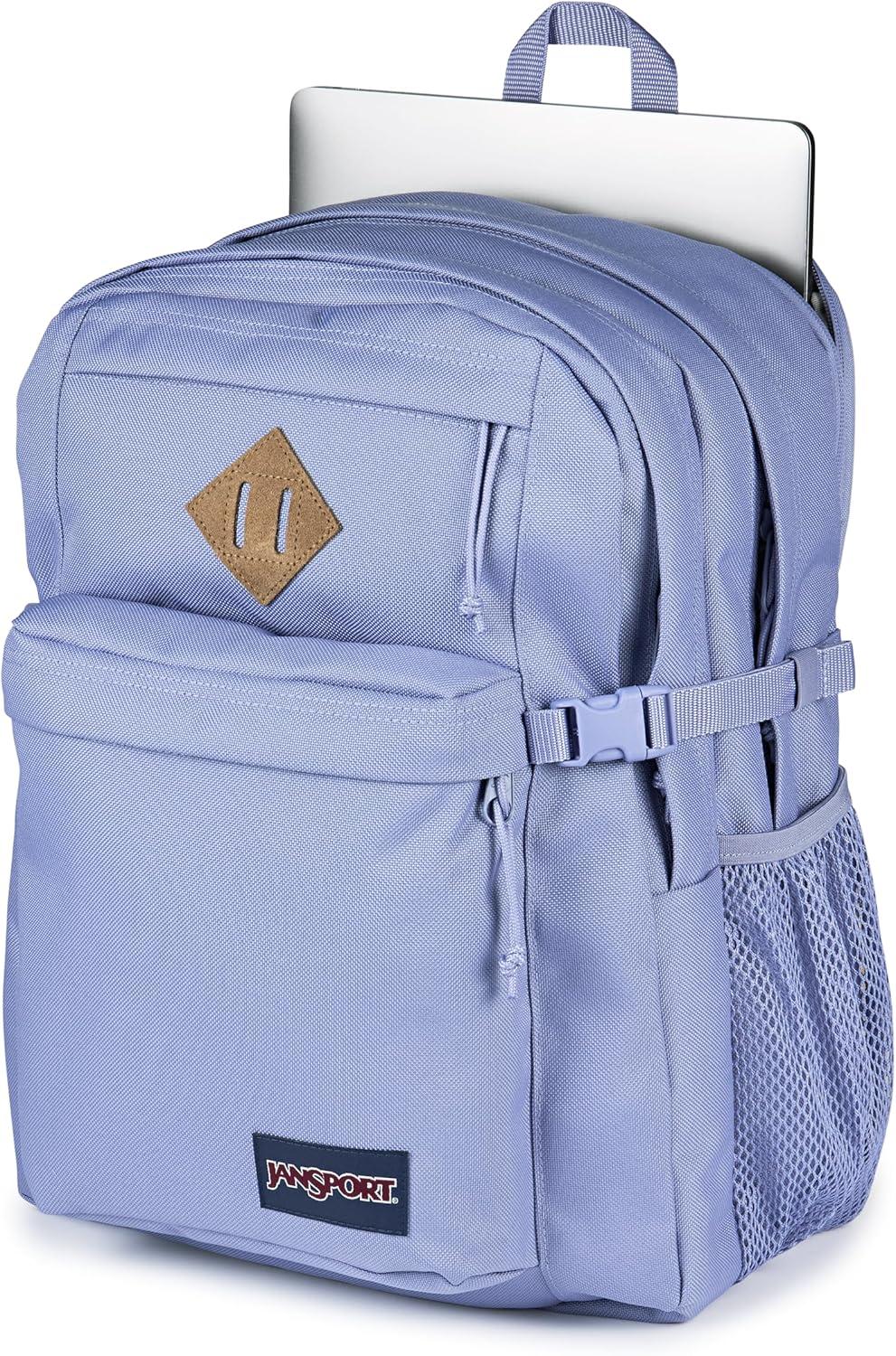 imageJanSport Main Campus Backpack  Travel or Work backpack w 15Inch Laptop Sleeve and Dual Water Bottle Pockets Graphite GreyLavender Ash