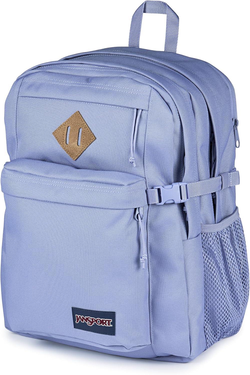 imageJanSport Main Campus Backpack  Travel or Work backpack w 15Inch Laptop Sleeve and Dual Water Bottle Pockets Graphite GreyLavender Ash