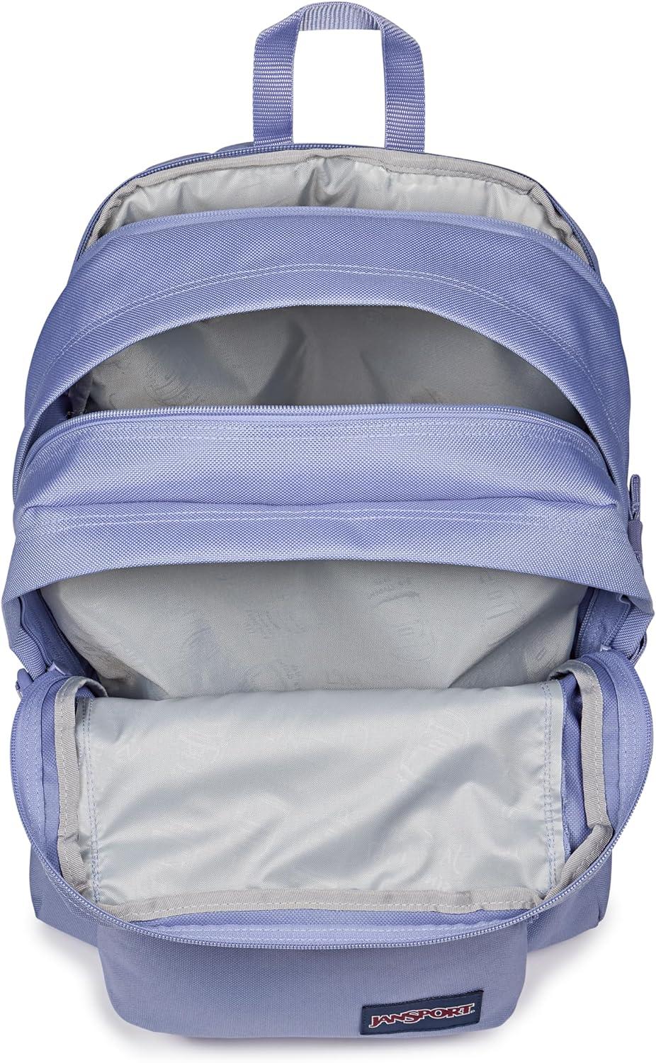imageJanSport Main Campus Backpack  Travel or Work backpack w 15Inch Laptop Sleeve and Dual Water Bottle Pockets Graphite GreyLavender Ash