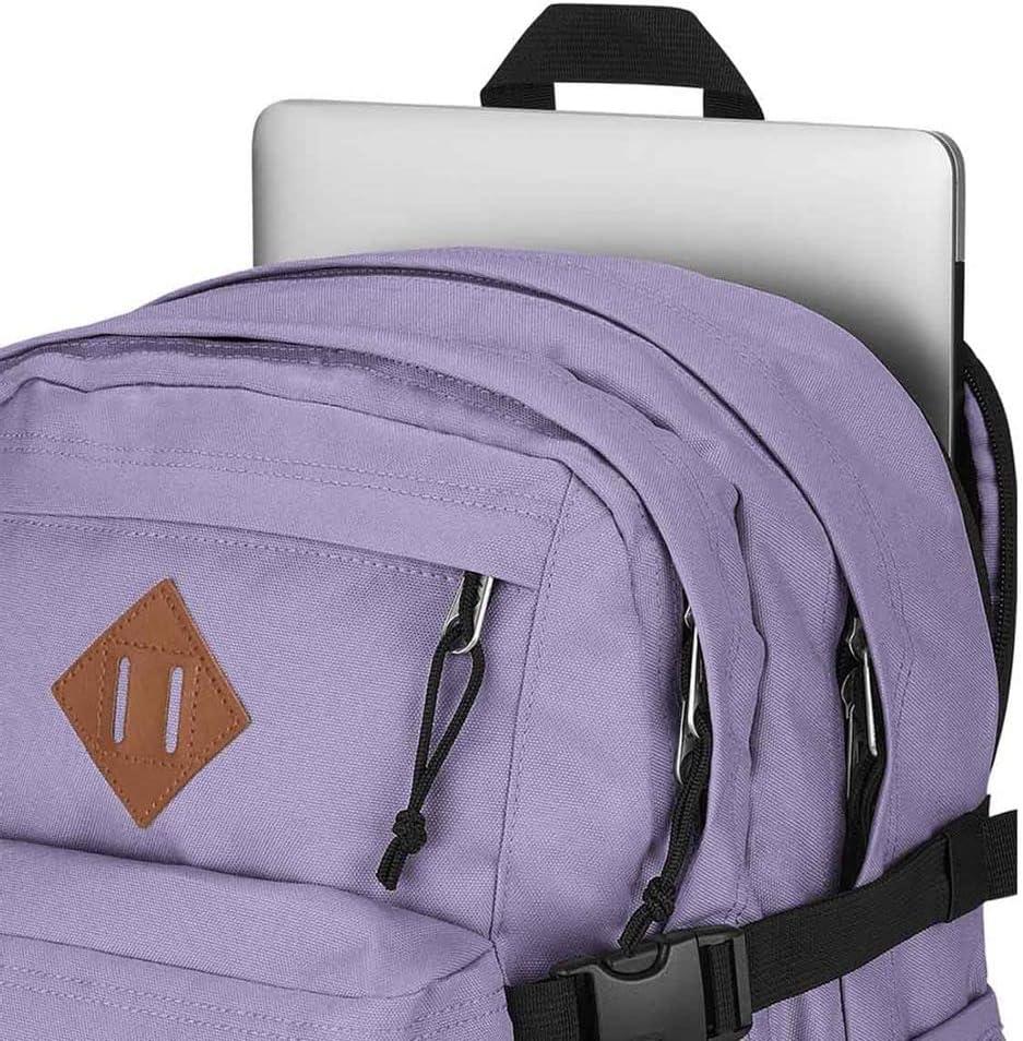 imageJanSport Main Campus Backpack  Travel or Work backpack w 15Inch Laptop Sleeve and Dual Water Bottle Pockets Graphite GreyPastel Lilac