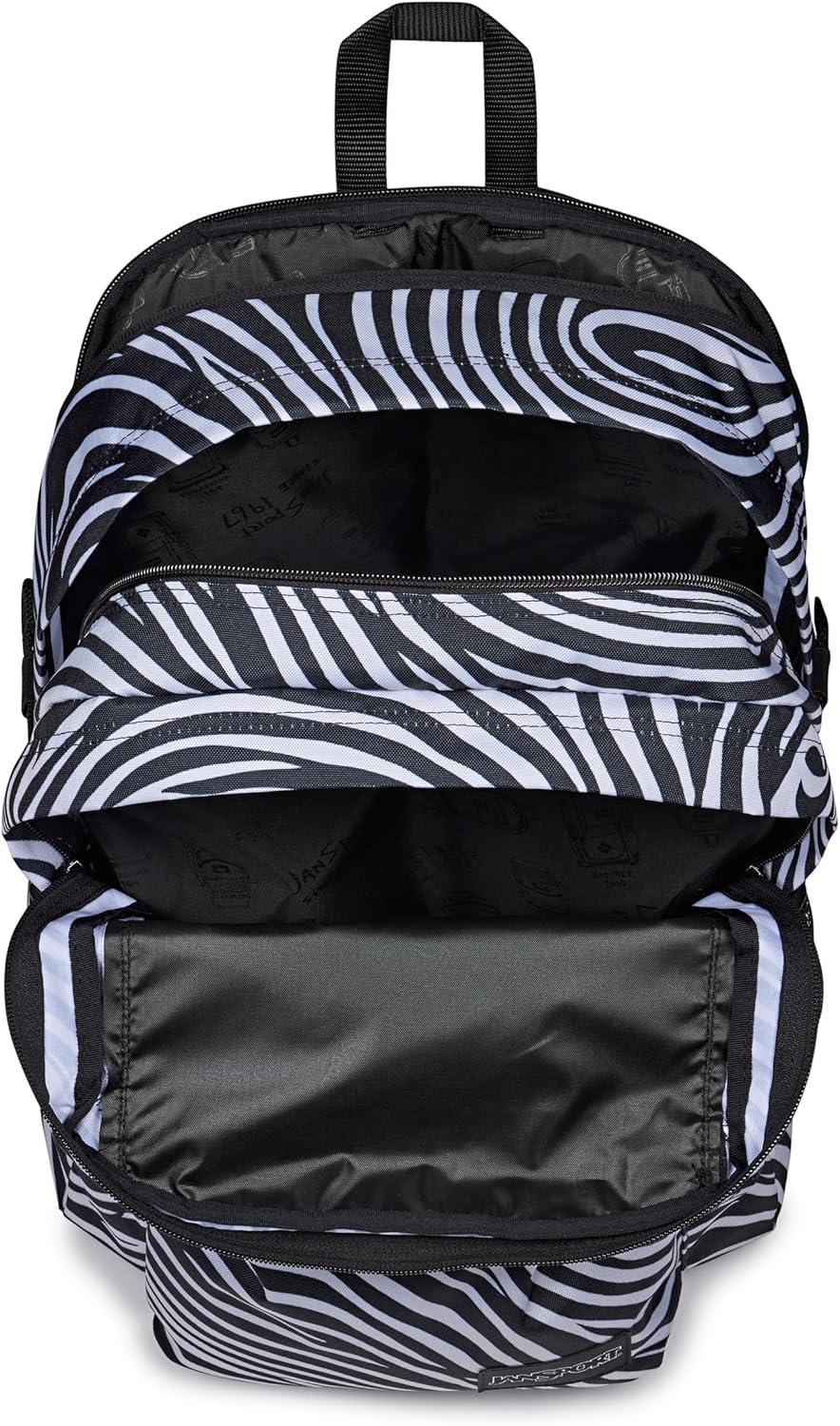 imageJanSport Main Campus Backpack Travel or Work backpack w 15Inch Laptop Sleeve and Dual Water Bottle Pockets Graphite GreySurreal Swirlies