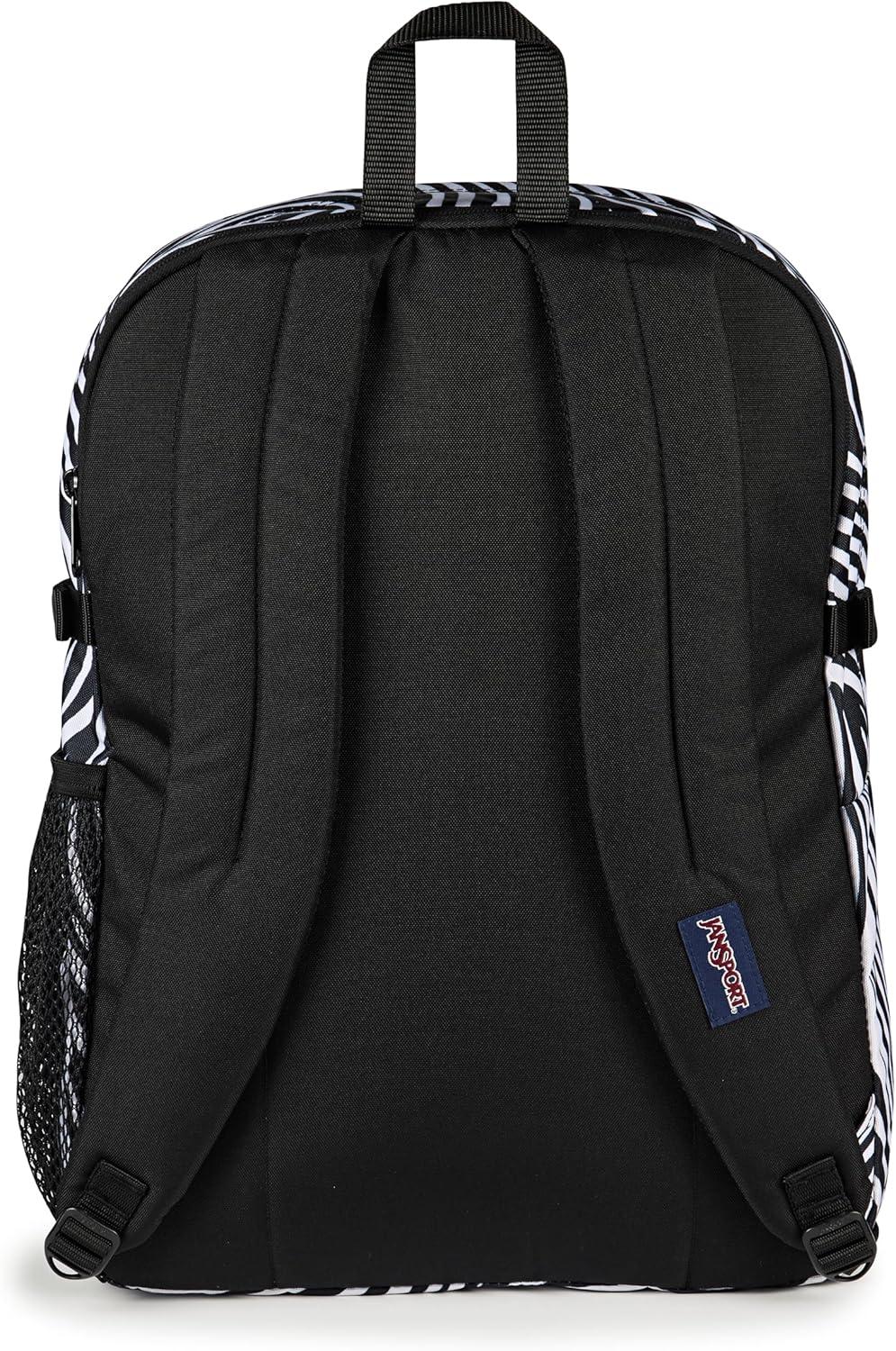 imageJanSport Main Campus Backpack Travel or Work backpack w 15Inch Laptop Sleeve and Dual Water Bottle Pockets Graphite GreySurreal Swirlies