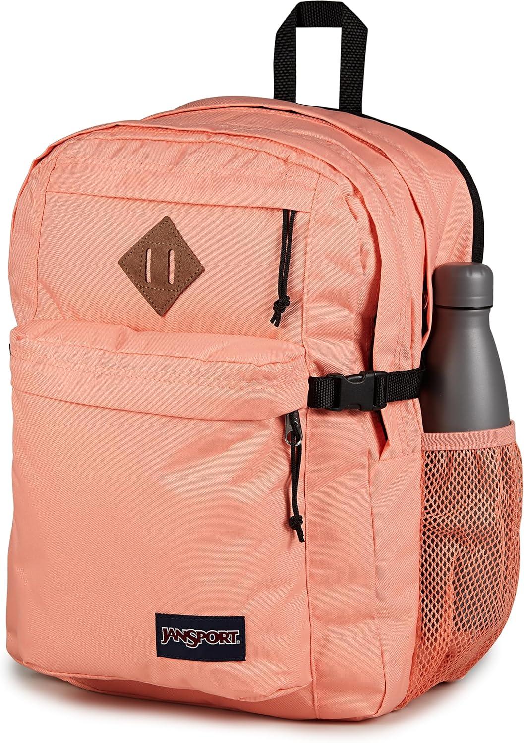 imageJanSport Main Campus Backpack  Travel or Work backpack w 15Inch Laptop Sleeve and Dual Water Bottle Pockets Peach Bum