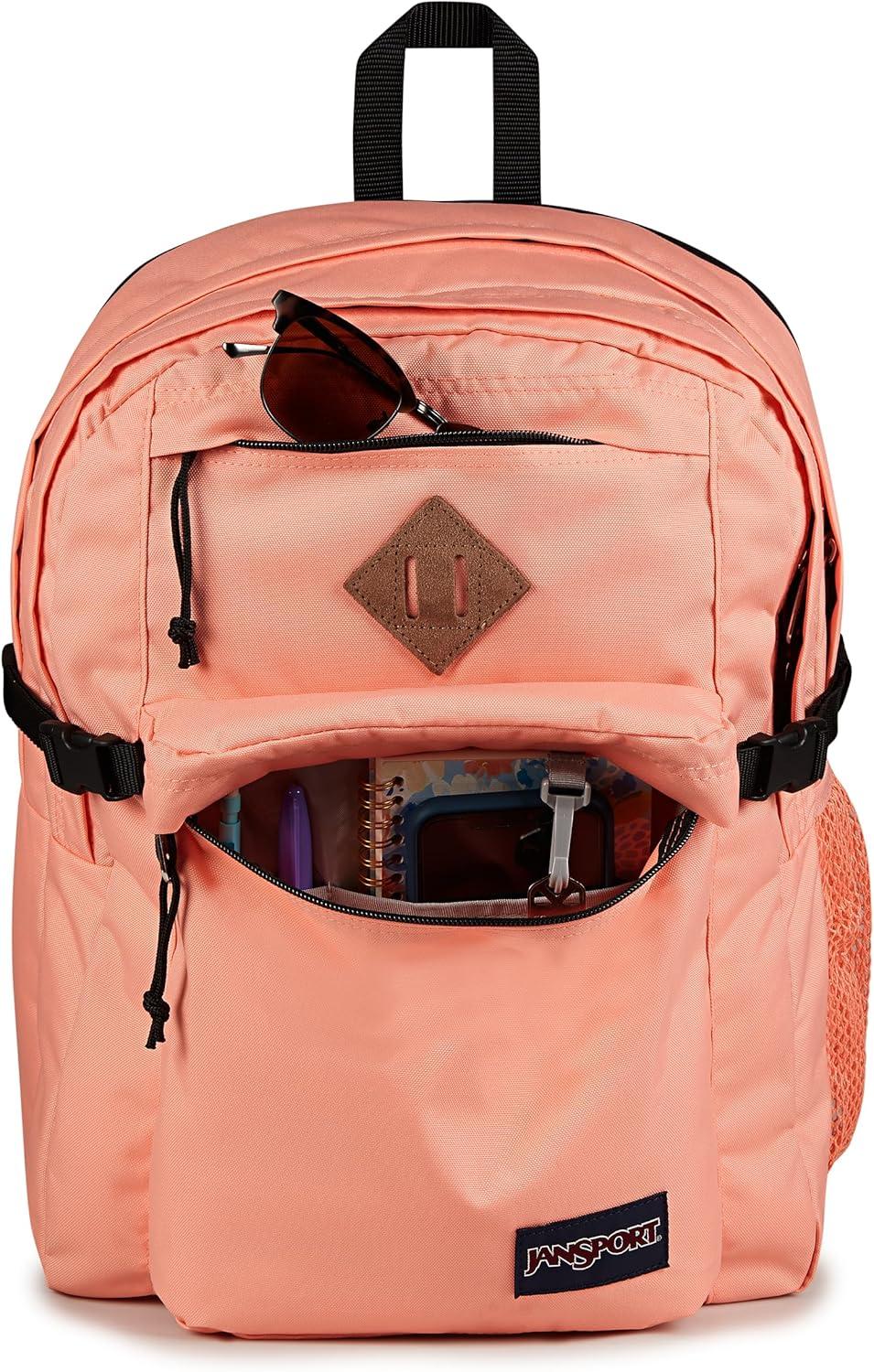 imageJanSport Main Campus Backpack  Travel or Work backpack w 15Inch Laptop Sleeve and Dual Water Bottle Pockets Peach Bum