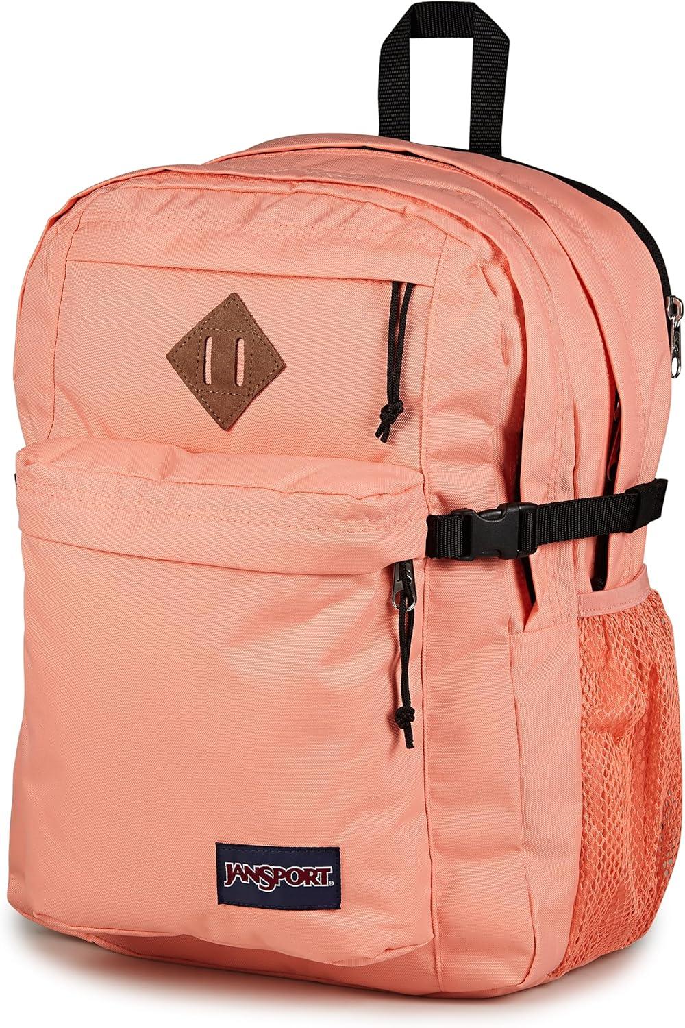 imageJanSport Main Campus Backpack  Travel or Work backpack w 15Inch Laptop Sleeve and Dual Water Bottle Pockets Peach Bum