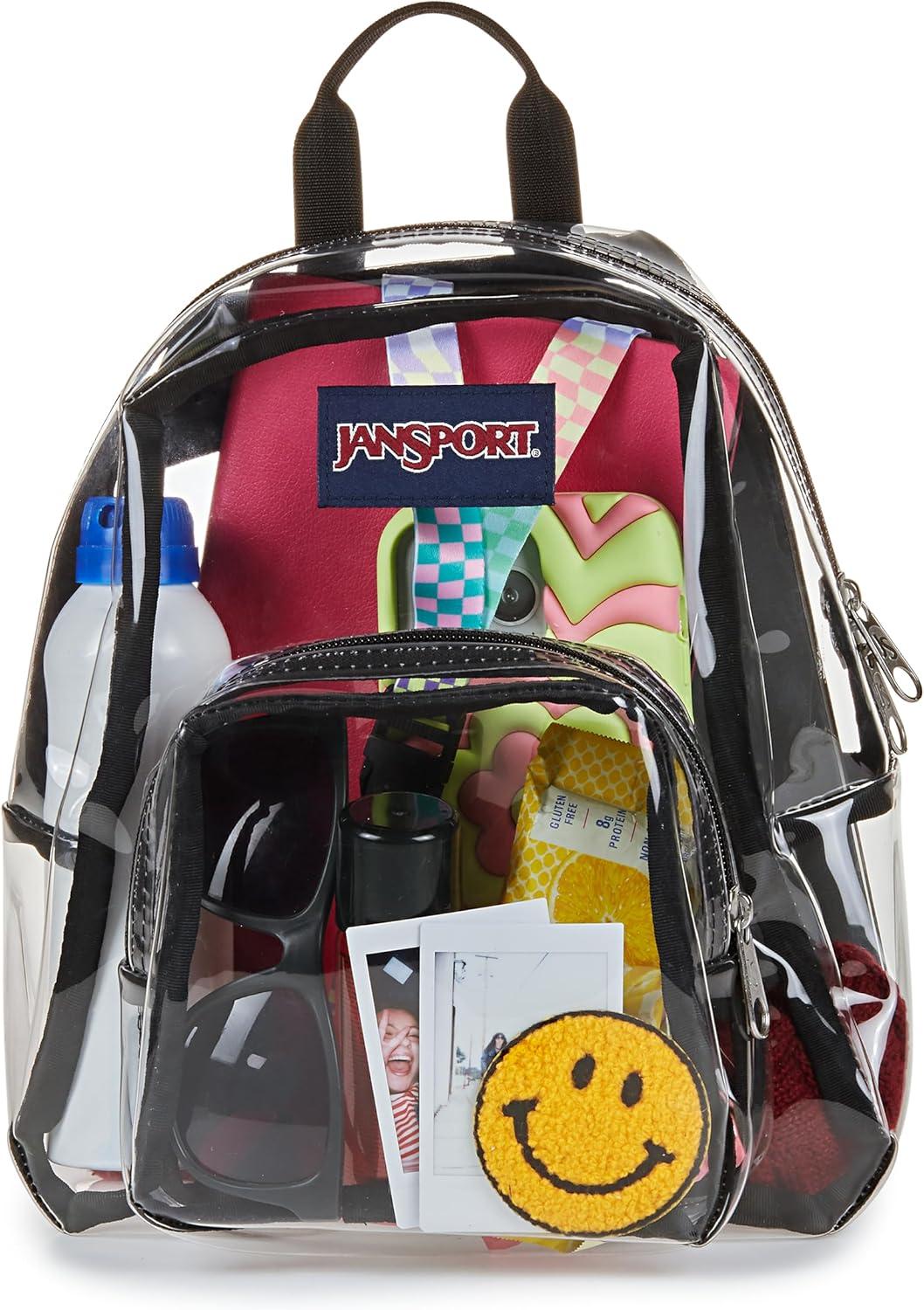 imageJanSport Mini Pack Lightweight 10L Backpack with Adjustable Straps and Front Zipper Pocket Perfect for Travel Concerts ampamp Everyday Use ClearClear Mini Pack