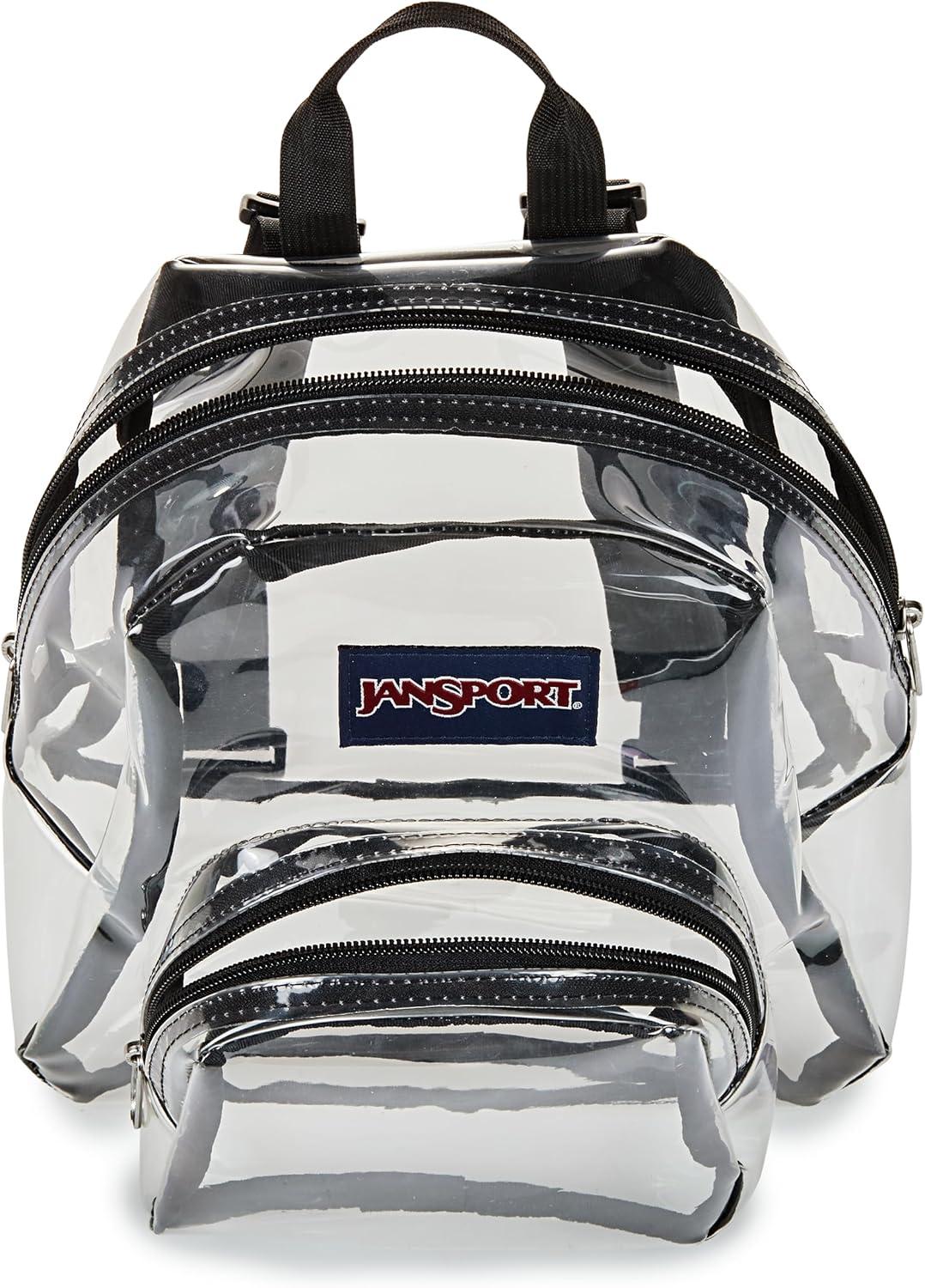 imageJanSport Mini Pack Lightweight 10L Backpack with Adjustable Straps and Front Zipper Pocket Perfect for Travel Concerts ampamp Everyday Use ClearClear Mini Pack