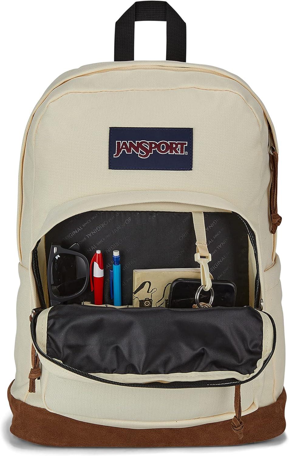imageJanSport Right Pack Backpack  Durable Daypack with Padded 15quot Laptop Sleeve Spacious Main Compartment ampamp Integrated Water Bottle Pocket  BlackCoconut