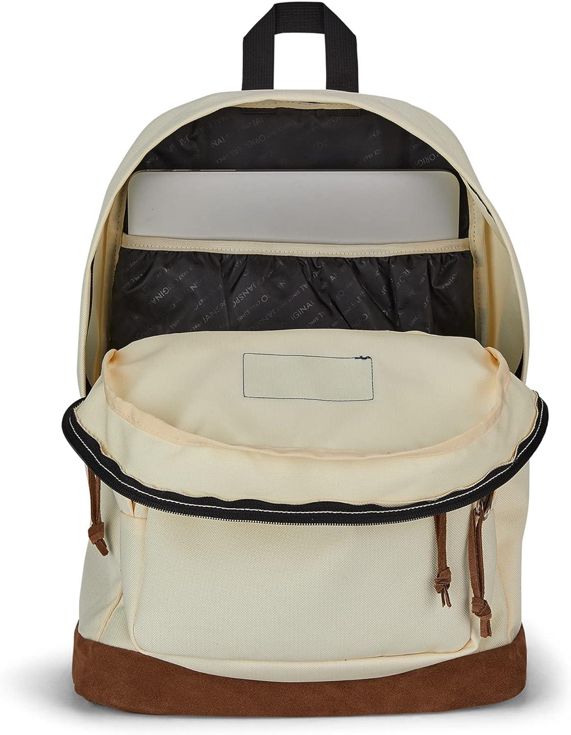 imageJanSport Right Pack Backpack  Durable Daypack with Padded 15quot Laptop Sleeve Spacious Main Compartment ampamp Integrated Water Bottle Pocket  BlackCoconut