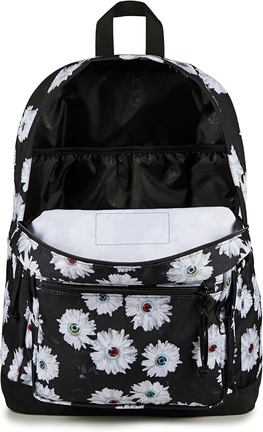 imageJanSport Right Pack Backpack  Durable Daypack with Padded 15quot Laptop Sleeve Spacious Main Compartment ampamp Integrated Water Bottle Pocket  BlackEyeball Blossom