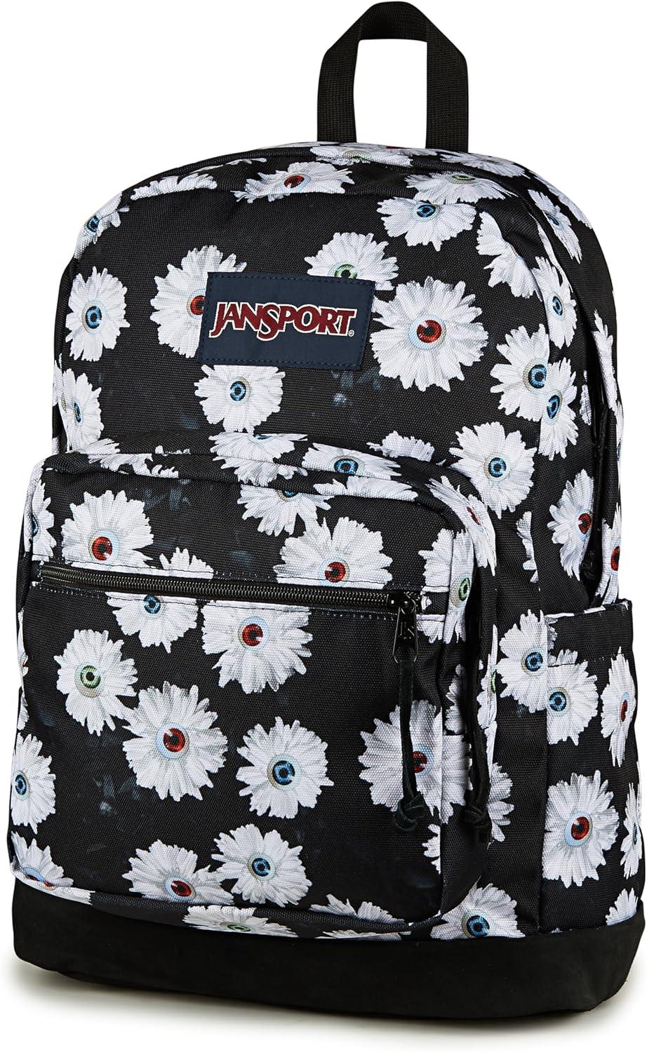 imageJanSport Right Pack Backpack  Durable Daypack with Padded 15quot Laptop Sleeve Spacious Main Compartment ampamp Integrated Water Bottle Pocket  BlackEyeball Blossom