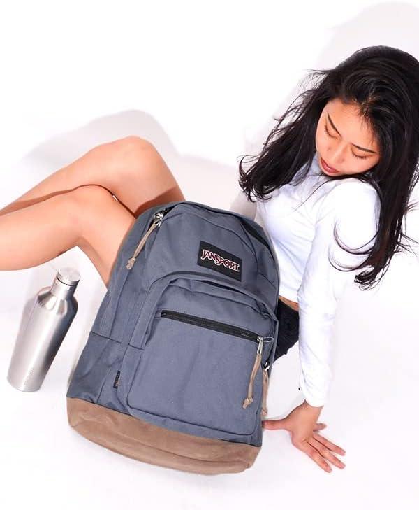 imageJanSport Right Pack Backpack  Durable Daypack with Padded 15quot Laptop Sleeve Spacious Main Compartment ampamp Integrated Water Bottle Pocket  BlackGraphite Grey